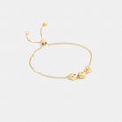 Coach Heart Cluster Slider Bracelet Gold Multi