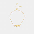 Coach Heart Cluster Slider Bracelet Gold Multi