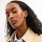 Coach Heart With Stones Stud Earrings Gold Multi