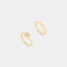 Coach Heart With Stones Ring Set Gold Multi