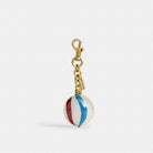 Coach Ornament Bag Charm Brass Multi