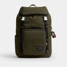Coach Logan Backpack In Signature Nylon Dark Moss