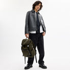 Coach Logan Backpack In Signature Nylon Dark Moss