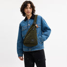 Coach Lachlan Sling In Signature Nylon Dark Moss