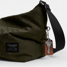 Coach Leo Crossbody In Signature Nylon Dark Moss