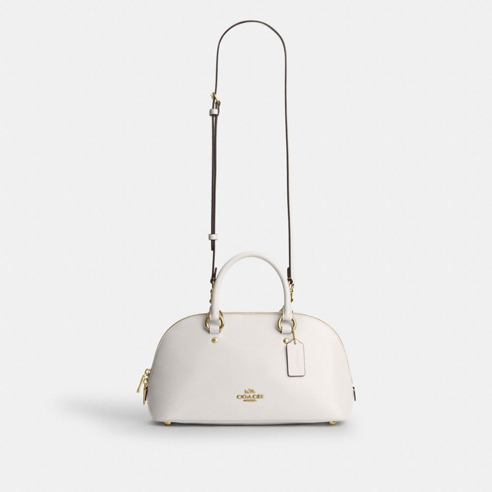 Coach Lara Satchel Bag Gold Chalk