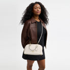 Coach Lara Satchel Bag Gold Chalk