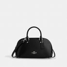 Coach Lara Satchel Bag Silver Black
