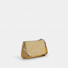 Coach Nolita 19 With Floral Print And Bow Silver Washed Yellow