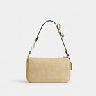Coach Nolita 19 With Floral Print And Bow Silver Washed Yellow