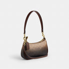 Coach Teri Mini Crossbody Bag In Ombre Signature Canvas Gold Brown