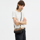 Coach Teri Mini Crossbody Bag In Ombre Signature Canvas Gold Brown