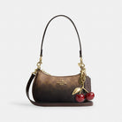 Coach Teri Mini Crossbody Bag In Ombre Signature Canvas Gold Brown