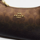 Coach Teri Mini Crossbody Bag In Ombre Signature Canvas Gold Brown