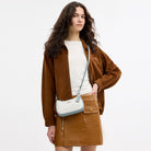 Coach Teri Mini Crossbody Bag In Signature Canvas Silver Chalk Blue