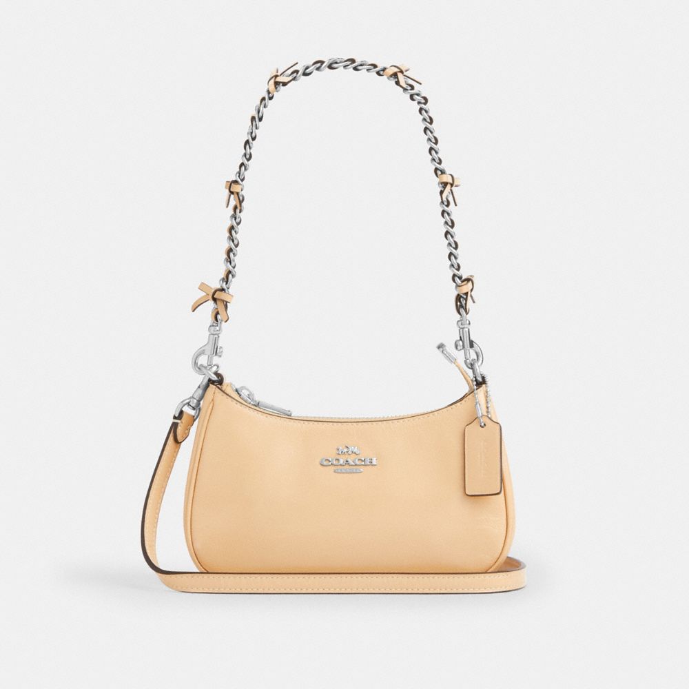 Coach Teri Mini Crossbody Bag With Bows Silver Light Sand – Dawntown