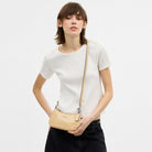 Coach Teri Mini Crossbody Bag With Bows Silver Light Sand