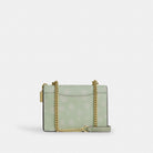 Coach Mini Klare Crossbody Bag With Floral Print Gold Pale Green