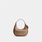 Coach Emily Shoulder Bag In Signature Canvas Gold Tan Brown