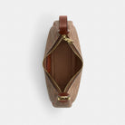 Coach Emily Shoulder Bag In Signature Canvas Gold Tan Brown
