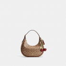 Coach Emily Shoulder Bag In Signature Canvas Gold Tan Brown