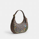 Coach Emily Shoulder Bag In Signature Jacquard With Floral Embroidery Gold Oak Multi