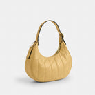 Coach Emily Shoulder Bag With Quilting Gold Soft Yellow