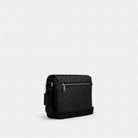 Coach Jack Messenger Bag In Signature Canvas Silver Black Signature
