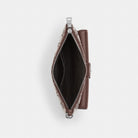 Coach Ashton Wristlet In Signature Jacquard Silver Oak Maple