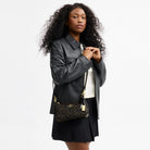 Coach Teri Shoulder Bag In Loved Signature Canvas With Charms Gold Brown
