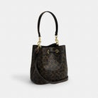 Coach Rowan Bucket Bag In Loved Signature Canvas With Charms Gold Brown