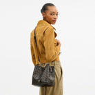Coach Rowan Bucket Bag In Loved Signature Canvas With Charms Gold Brown