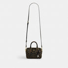Coach Mini Rowan Crossbody Bag In Loved Signature Canvas With Charms Gold Brown
