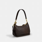 Coach Teri Shoulder Bag With Floral Applique Gold Maple
