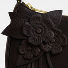 Coach Teri Shoulder Bag With Floral Applique Gold Maple