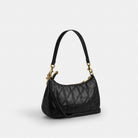 Coach Teri Shoulder Bag With Quilting Gold Black