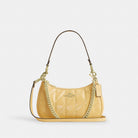 Coach Teri Shoulder Bag With Quilting Gold Soft Yellow