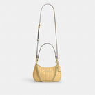 Coach Teri Shoulder Bag With Quilting Gold Soft Yellow