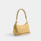 Coach Teri Shoulder Bag With Quilting Gold Soft Yellow
