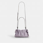 Coach Faye Shoulder Bag With Bows Silver Light Amethyst