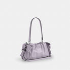 Coach Faye Shoulder Bag With Bows Silver Light Amethyst