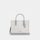 Coach Maggie Small Tote Bag In Signature Canvas Silver Chalk Blue