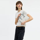 Coach Maggie Small Tote Bag In Signature Canvas Silver Chalk Blue