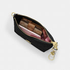 Coach Caitlin Shoulder Bag With Quilting Gold Black