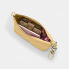 Coach Caitlin Shoulder Bag With Quilting Gold Soft Yellow