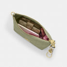 Coach Caitlin Shoulder Bag With Quilting Gold Pistachio