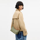Coach Caitlin Shoulder Bag With Quilting Gold Pistachio