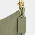 Coach Caitlin Shoulder Bag With Quilting Gold Pistachio
