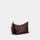Coach Caitlin Shoulder Bag With Quilting Silver Maple