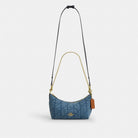 Coach Caitlin Shoulder Bag With Quilting Gold Indigo